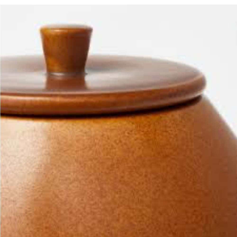 STUDIO MCGEE NWT ceramic canister with lid -brown - Picture 2 of 4